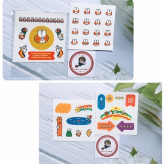 (Ảnh thật) Set 2 tấm sticker Thỏ cầu vồng cute hot trend