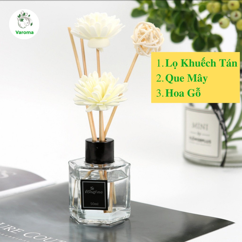 Tinh Dầu Thơm Phòng WIACHNN Thiên Nhiên Que Gỗ Tự Khuếch Tán Đen Huyền Thoại Chai 50ml KT11