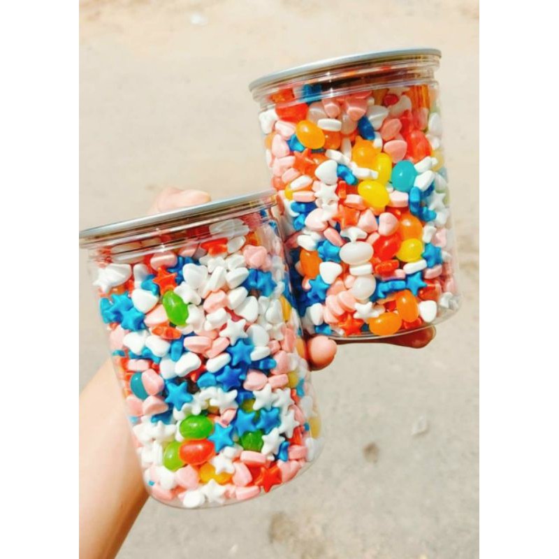 1 lon 300gr kẹo ngũ sắc Thái Lan