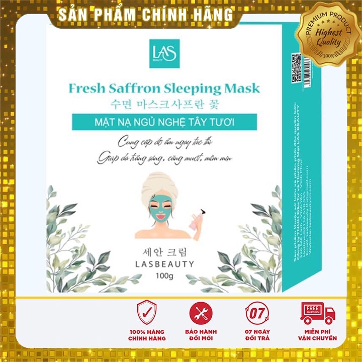 Mặt nạ las beauty mặt nạ ngủ nhụy hoa nghệ tây las beauty