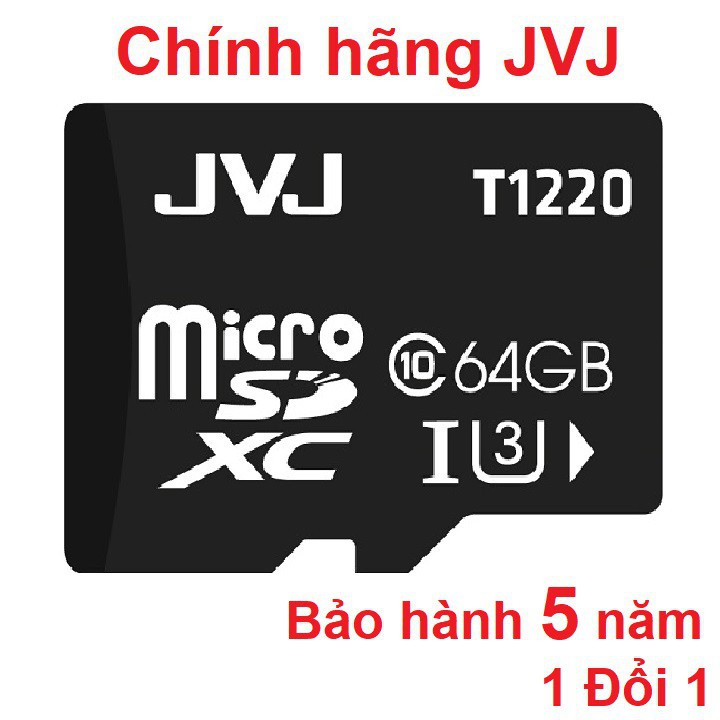 Thẻ nhớ JVJ 64GB/32GB/16GB/8GB/4GB chuyên dụng tôc độ cao microSDHC -Bảo hành 5 năm 1 đổi 1