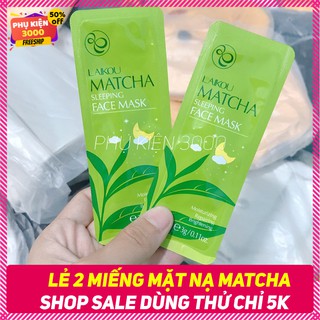 Mặt nạ ngủ trà xanh Laikou Matcha Sleeping Face Mask giúp làn da căng bóng, giảm mụn, nám, giá rất rẻ đắp rất thích