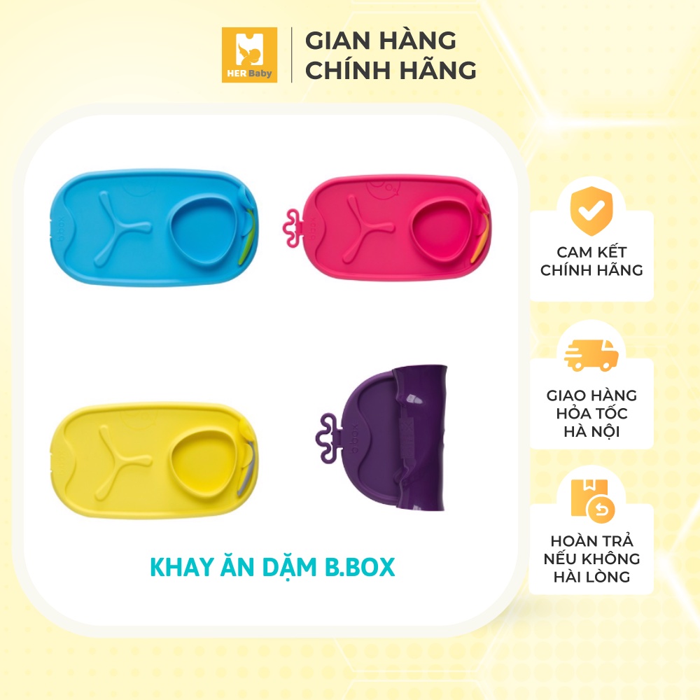 Khay ăn dặm B.Box cuộn tròn kèm muỗng tiện lợi cho bé - Herbaby