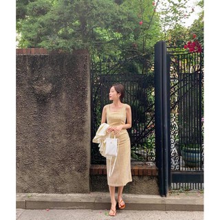 Lio Dress - Đầm kate dày caro