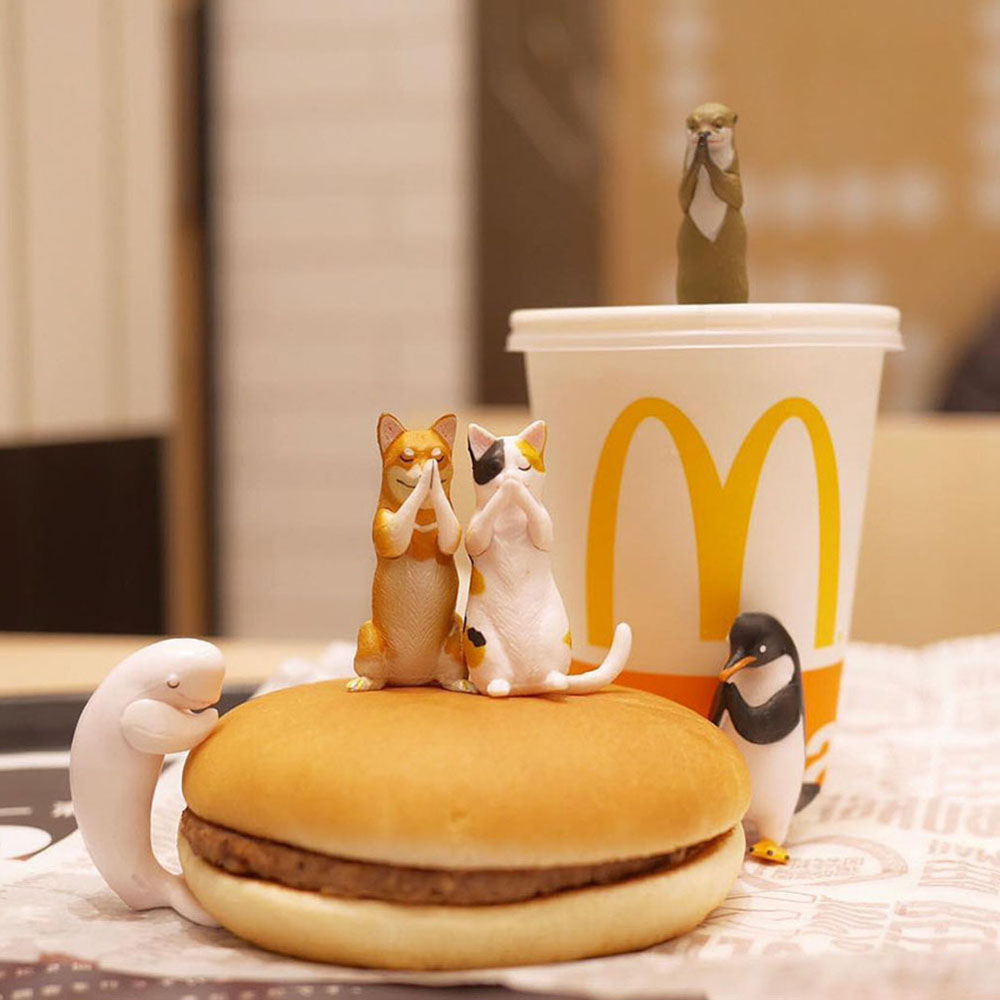 Bộ 5 Mô Hình Chú Chó Shiba Dễ Thương Trang Trí