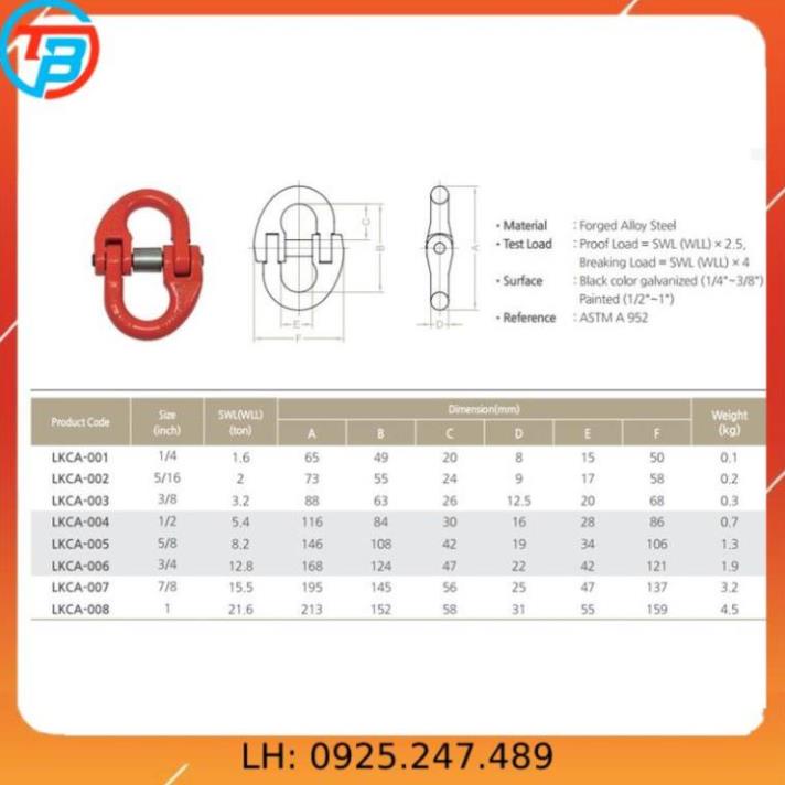 Khóa nối xích Phi [ 16mm ] CÁP THÉP Thái Bình VinàN