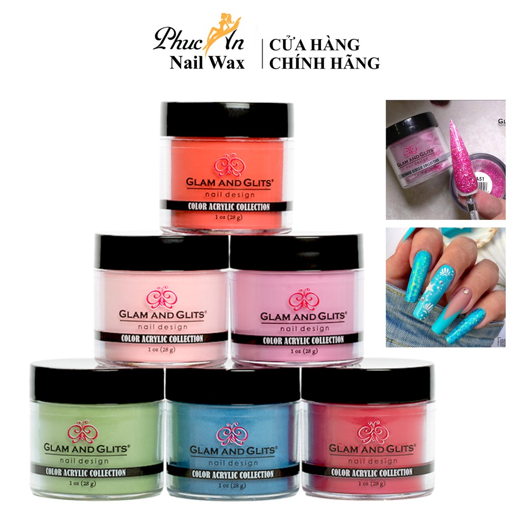 Bột Đắp Màu GLam & GLitzs Chính Hàng USA 28g Để Làm Hoa FANTASY , Đắp Móng Màu, 3D Nail , Phúc An Nail Wax - Kềm Bến Thà