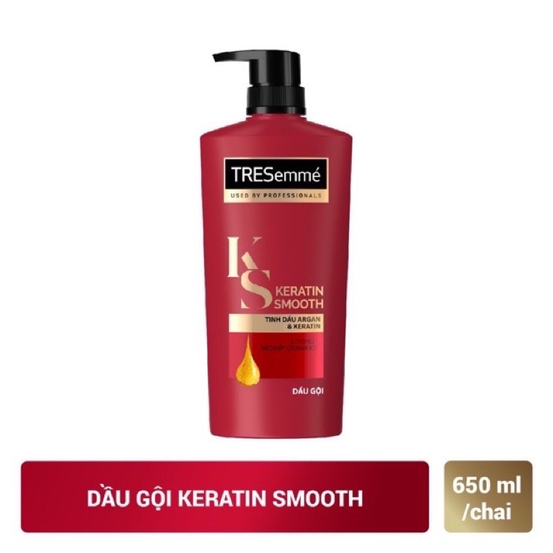 Combo dầu gội/dầu xả Tresemmel 640g suôn mượt vào nếp chuẩn salon