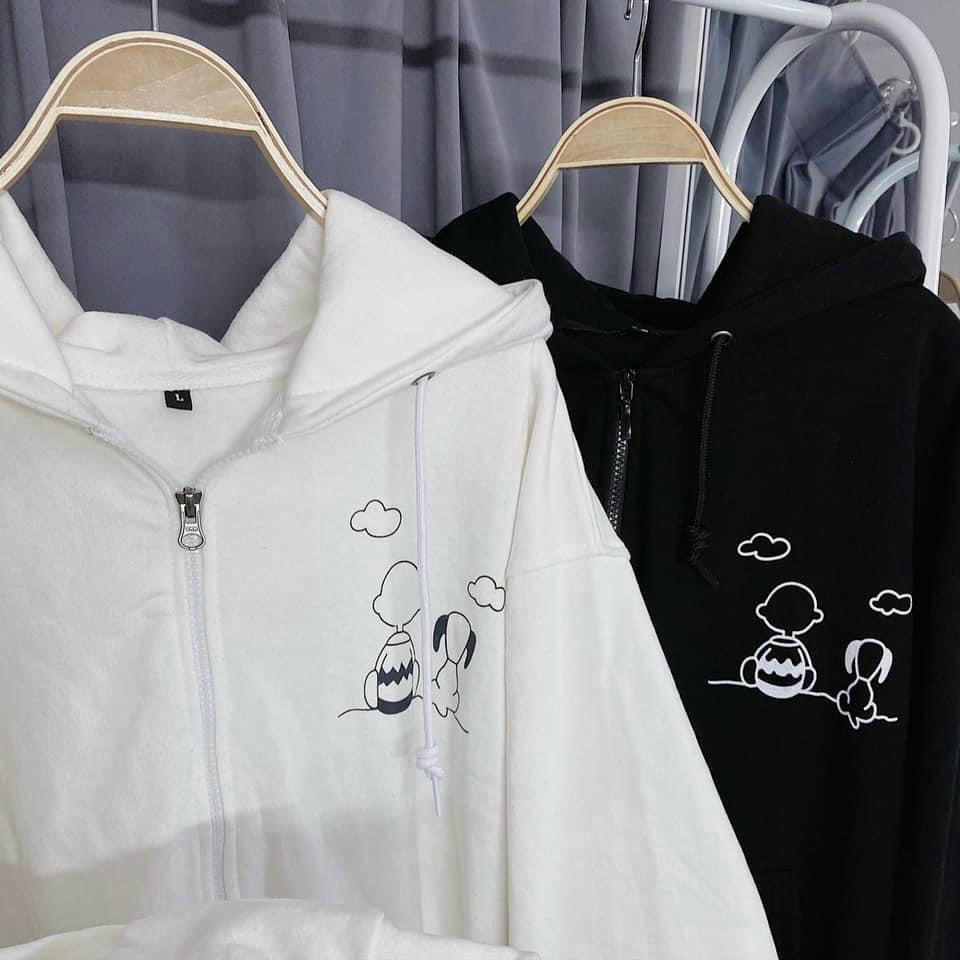 Áo HOODIE &amp; SWEATER Form Rộng Khóa Kéo Chất Nỉ Ngoại Mềm Mịn NEW KSB