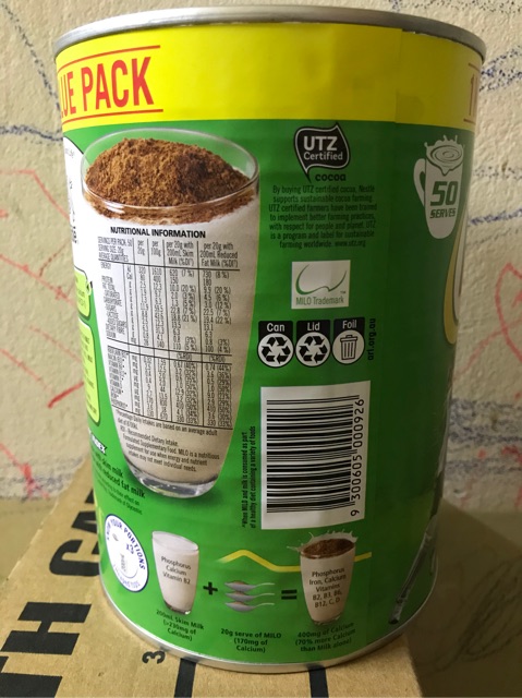 Sữa milo Úc mẫu mới 1kg date t7/2022