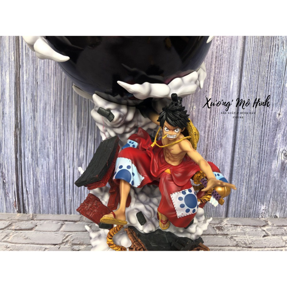 Mô hình đồ chơi - Luffy mũ rơm One Piece gear 3 haki cao 40cm nặng 2kg   - Figure One Piece - Có Hộp màu