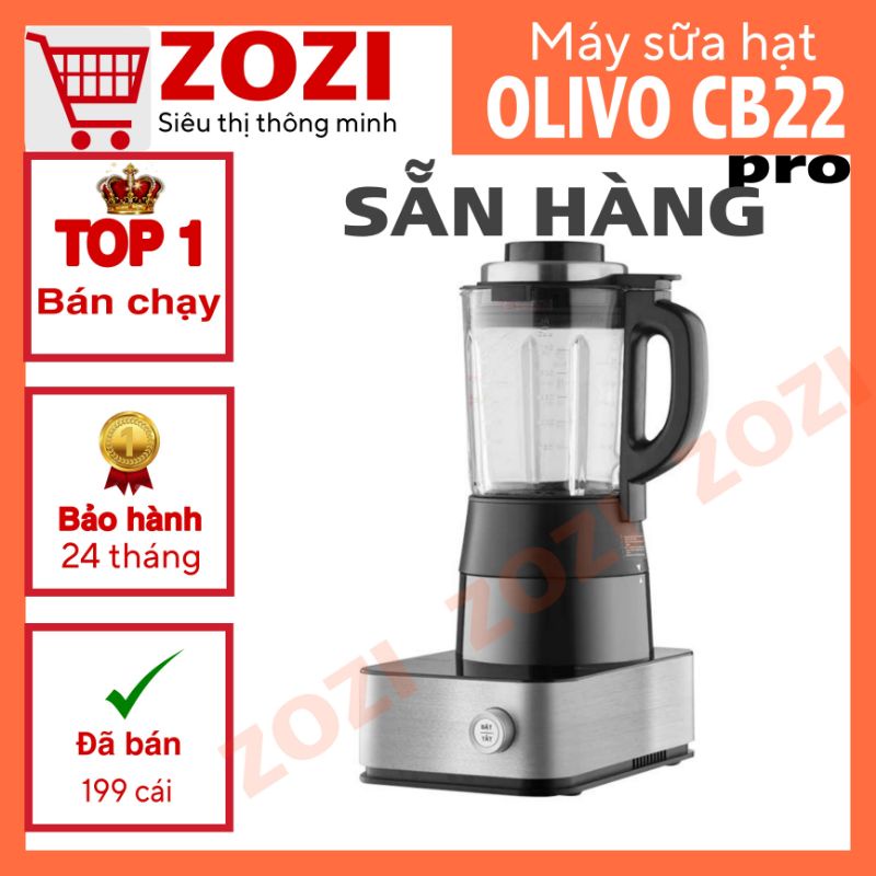 [Mã ELHA22 giảm 6% đơn 300K] Máy Làm Sữa Hạt OLIVO CB22 PRO - Vệ Sinh Khử Khuẩn Thông Minh - Xay Cực Êm