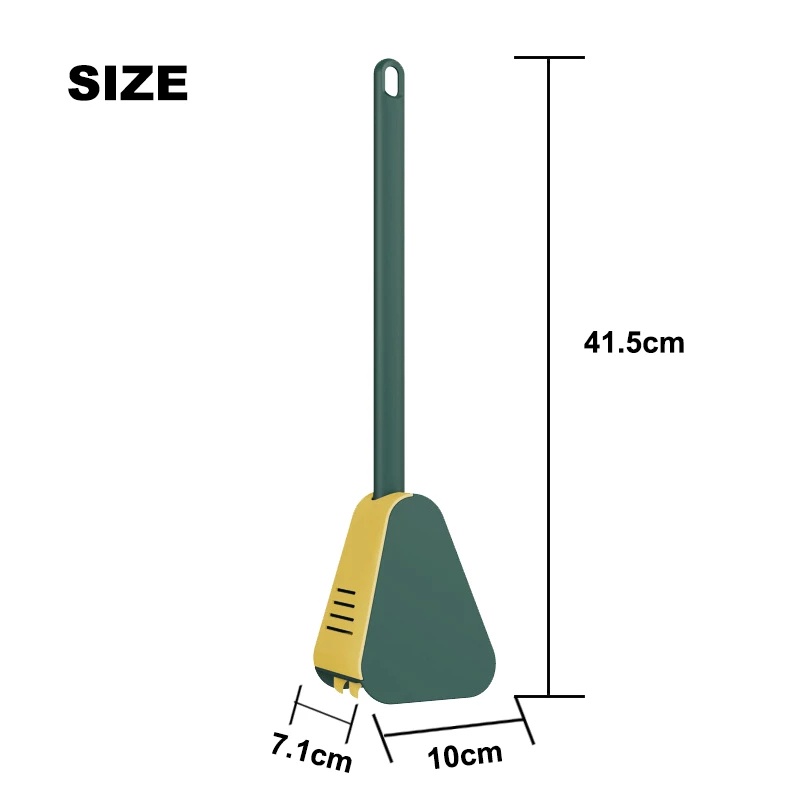 Bàn Chải Vệ Sinh Bồn Cầu Bằng Silicone Linh Hoạt Có Giá Đỡ 360 Độ