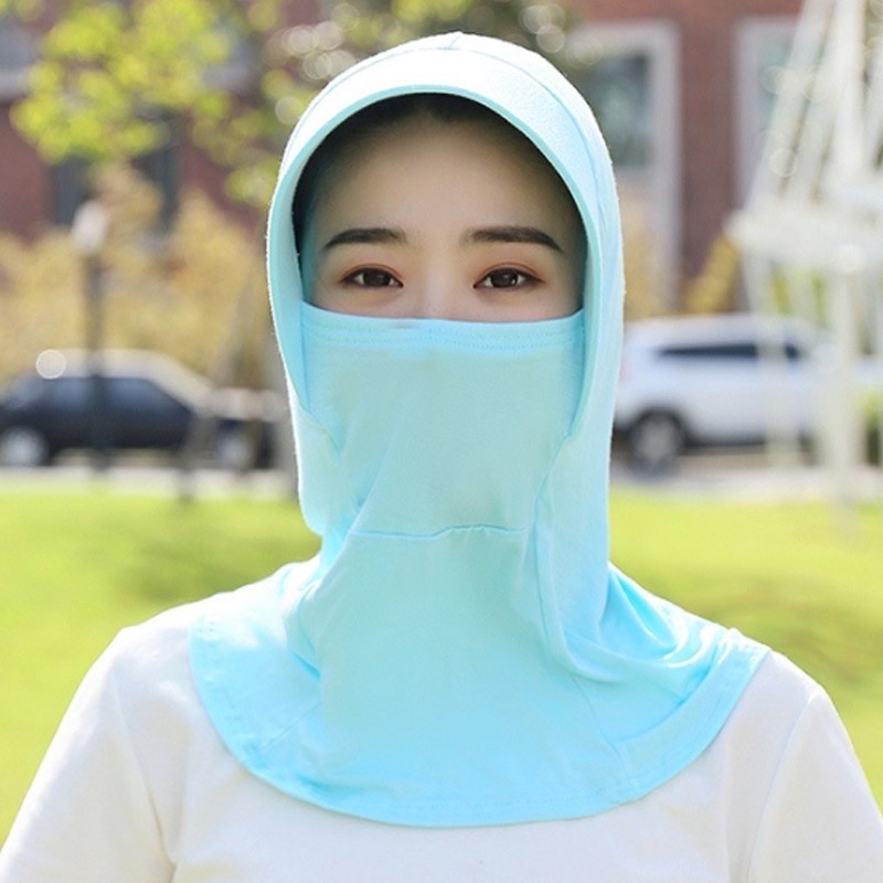 Nón chống nắng mùa hè Mũ trùm có mạng che mặt thời trang tiện dụng không gẫy gập chống tia UV , cực tím