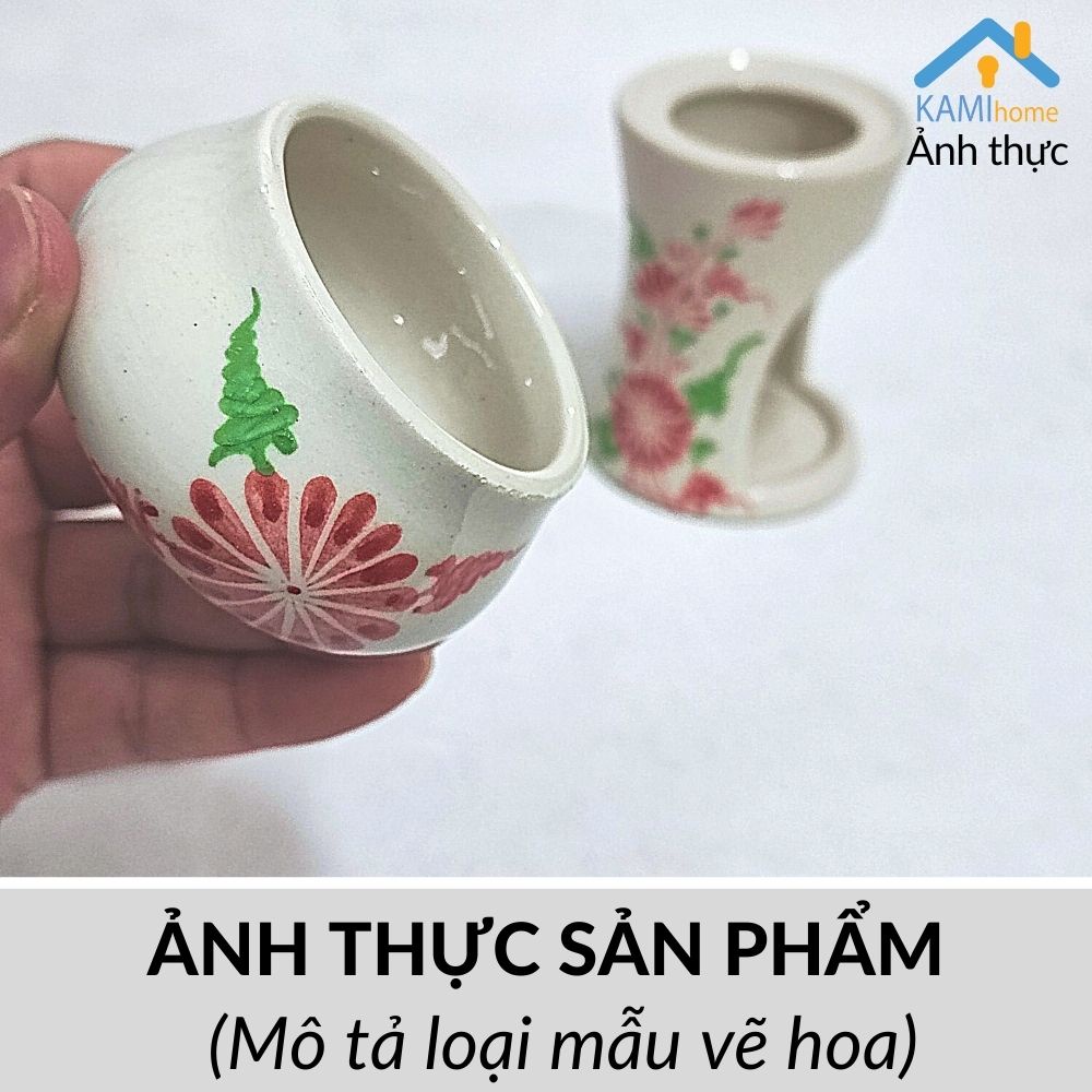 Đèn xông tinh dầu đốt nến thơm phòng đuổi muỗi Bảo hành bể vỡ (Mẫu Vẽ hoa và mẫu khác) mã 25013