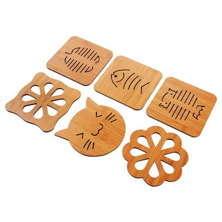 Combo 3 Miếng Lót Nồi, Ly Bằng Gỗ