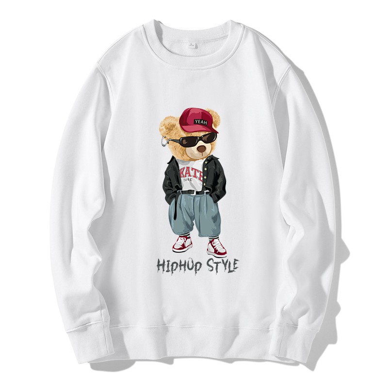 Áo Sweater phong cách Ulzzang Hàn Quốc tay dài họa tiết in hình Gấu Teddy cá tính CoolZ CZ605