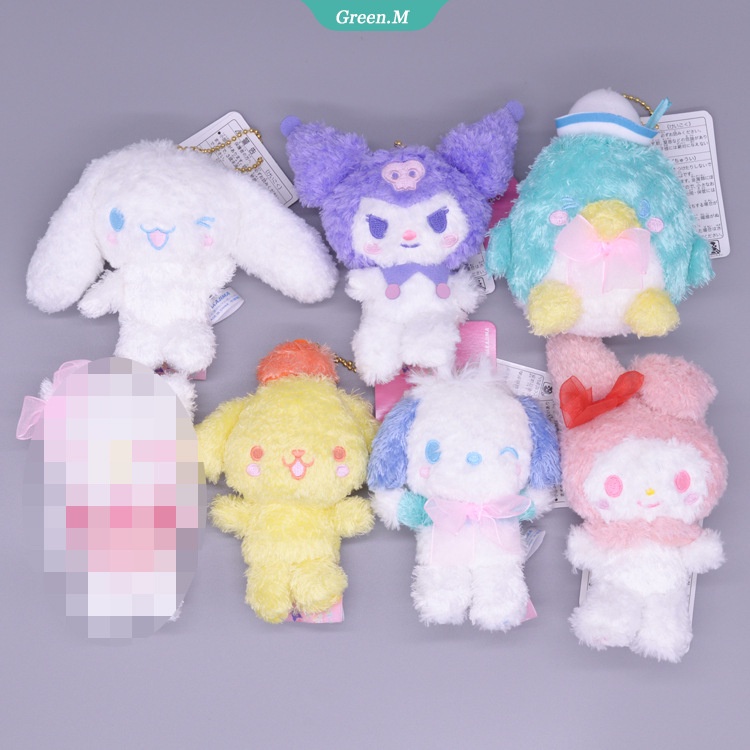 SANRIO Búp Bê Nhồi Bông Mềm Mại Hình Mèo Hello Kitty Cinnamoroll My Melody Pompom Purin Kuromi Nhật Bản Dành Cho Trẻ Em