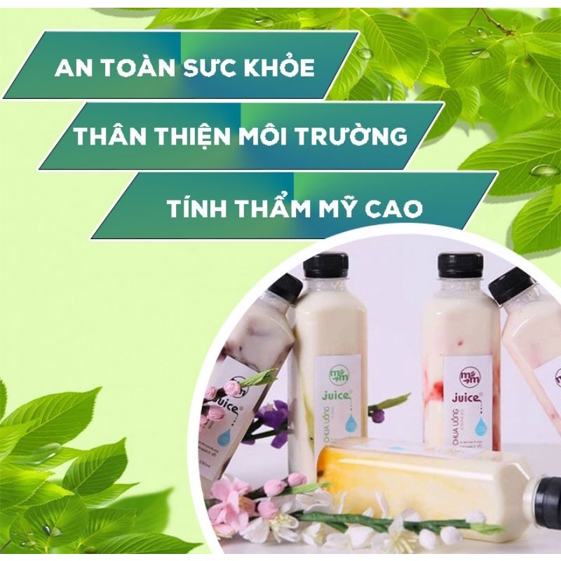 Chai nhựa vuông nắp đen nhựa Việt Nhật