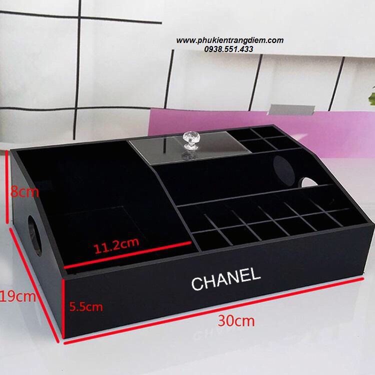 [SIZE 30CM] Khay Đựng Mỹ Phẩm Trang Điểm CH-A-N-E-L