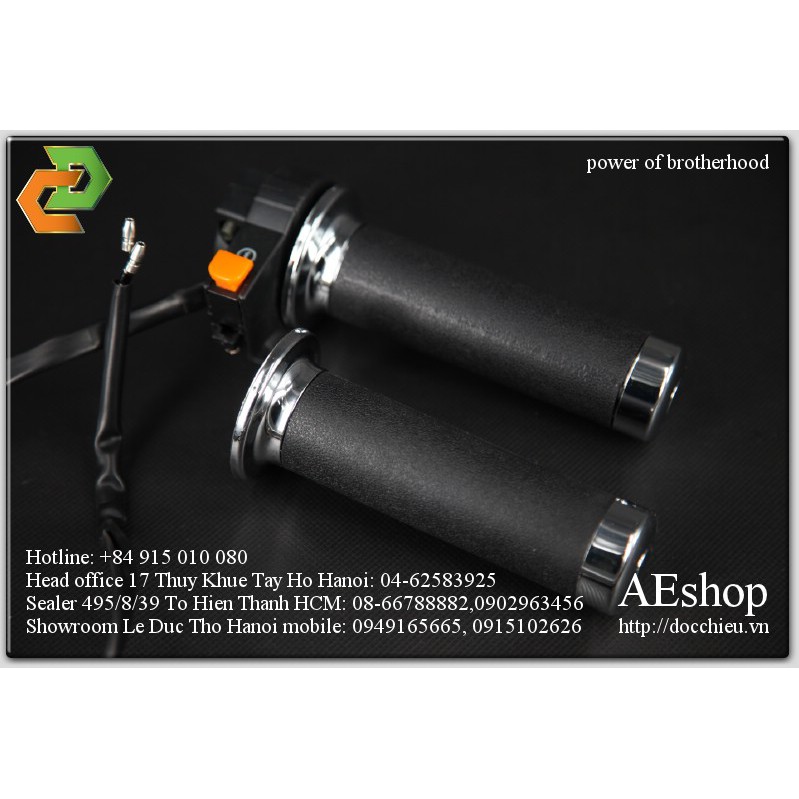 bộ tay ga động cơ 2 thì cho xe đạp có đi kèm nút tắt máy