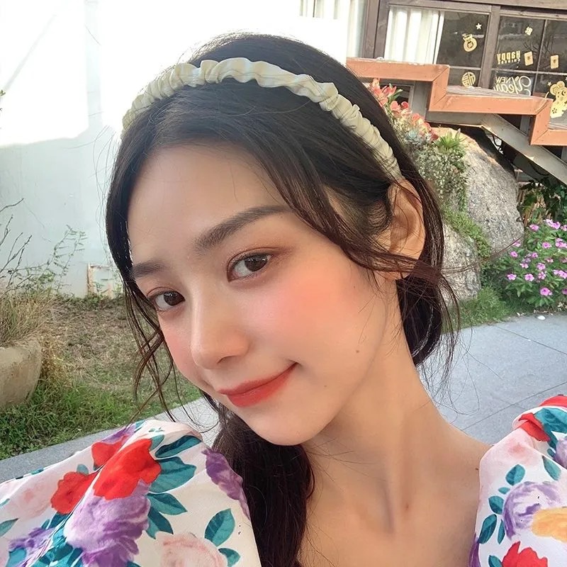 Bờm tóc nhún lụa vải satin phong cách hàn quốc dễ thương ngọt ngào