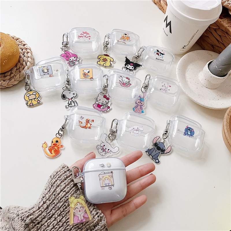 Ốp Bảo Vệ Hộp Đựng Tai Nghe Airpods 3 Trong Suốt Hình Cún Cinnamon Xinh Xắn