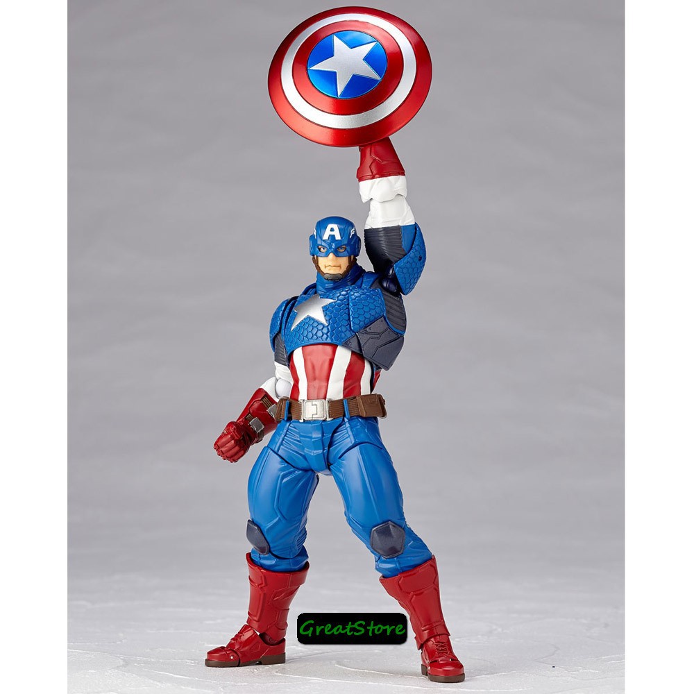 ( CHẤT, HÀNG CÓ SẴN ) MÔ HÌNH NHÂN VẬT CAPTAIN AMERICA ĐỘI TRƯỞNG YAMAGUCHI AVENGERS FIGMA CỬ ĐỘNG ĐƯỢC