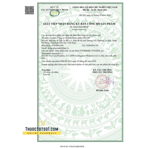 Fitobimbi Vitemix, bổ sung các vitamin, calci và khoáng chất cho bé, giúp bé phát triển toàn diện siro chai 200ml