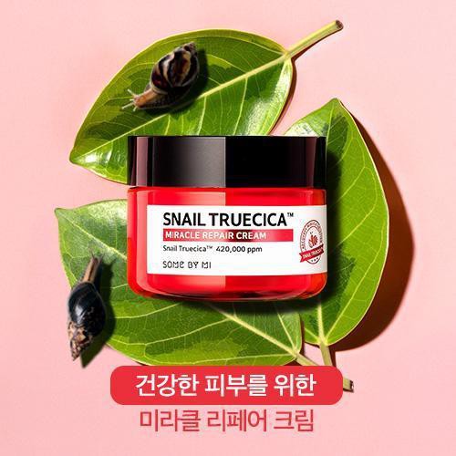 Kem Dưỡng Ẩm Cho Da Yếu, Sau Nặn Mụn Some By Mi Snail Truecica Miracle Repair Cream