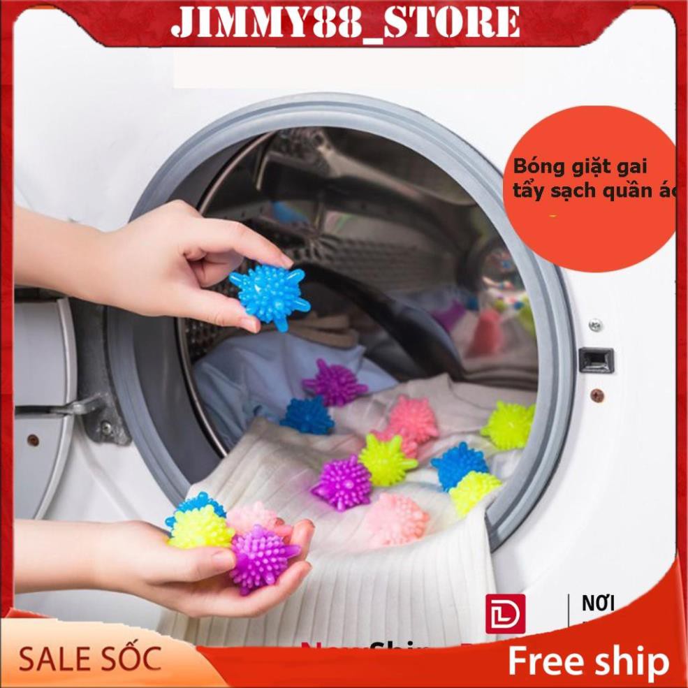 Quả bóng giặt gai tẩy sạch đồ quần áo làm phẳng chống nhăn /nước giặt xả vải BG1 JIMMY88