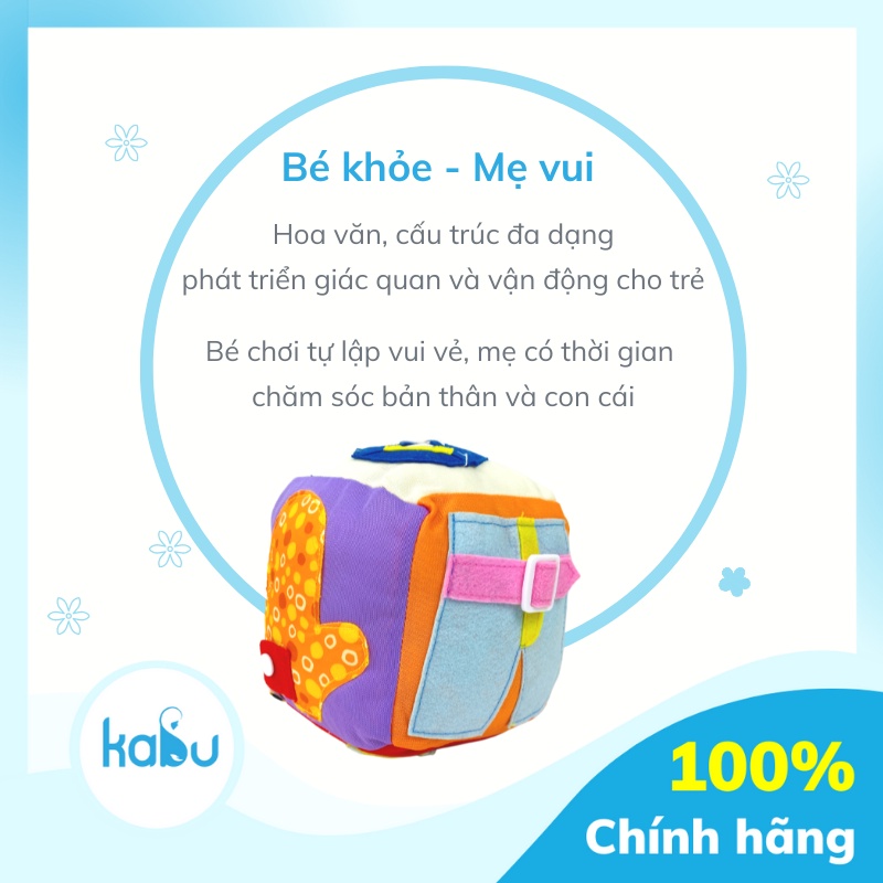 KABU - Bóng Vải Xúc Giác Vận Động Tinh, Bóng Vải Vuông Phát Triển Kỹ Năng