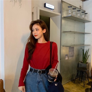 Áo Thun Nữ Basic Trơn Tay Dài thời trang nữ nhiều màu