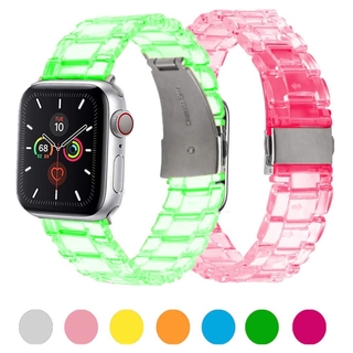 Dây Đeo Silicone Trong Suốt Chống Nước Cho Đồng Hồ Thông Minh Iwatch Series 5 4 3 2 1