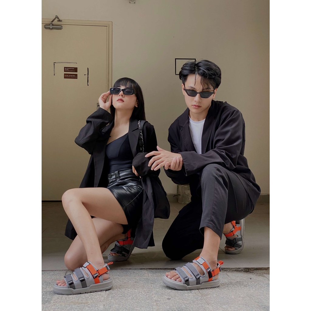 Giày sandal nam nữ unisex đi học quai ngang Buenas Sport 6879 đế cao 3 phân