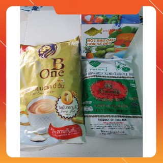 Set trà thái, bột béo, thạch rau câu
