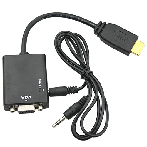 Cable - HDMI => RA VGA CÓ JACK AUDIO