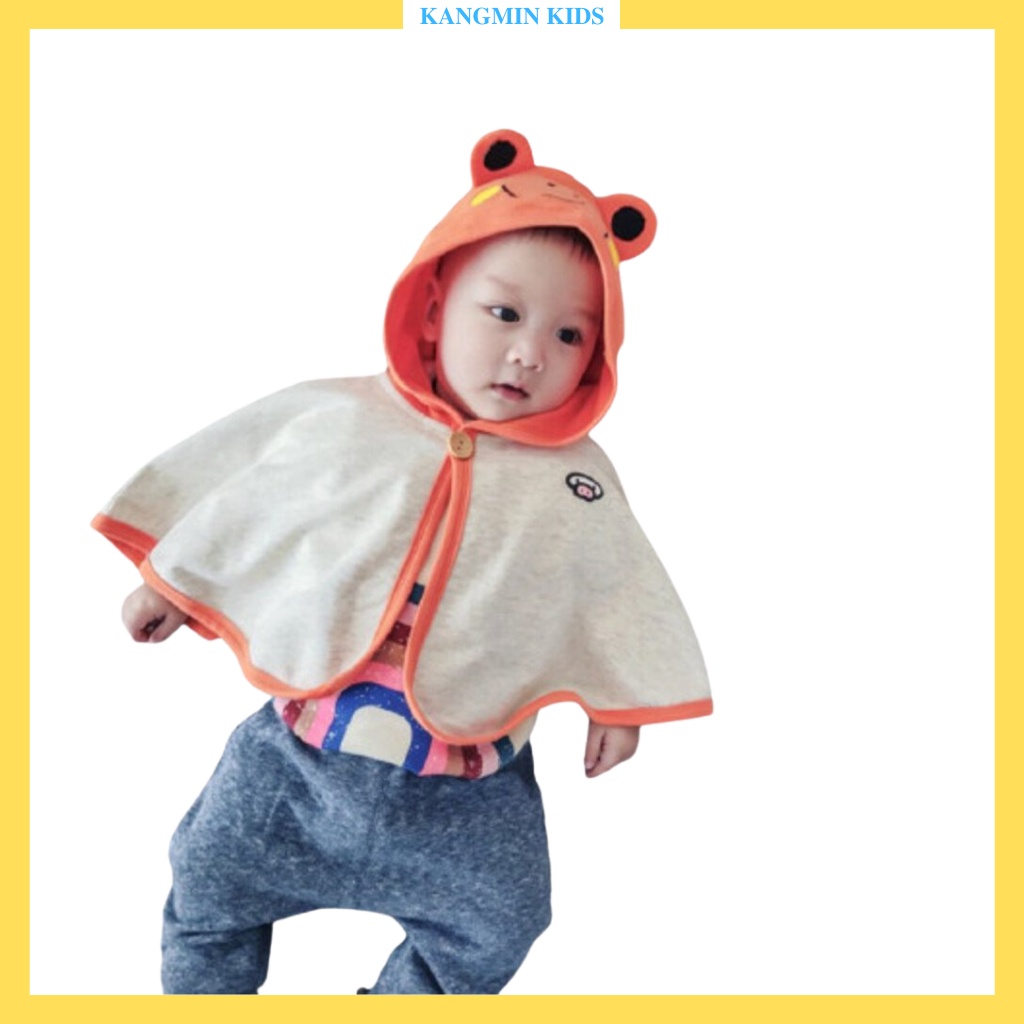 Áo chống nắng cho bé trai bé gái Kangmin kids,  quần áo choàng chống nắng cho bé trai bé gái Chất Cotton Da cá từ 8-18kg