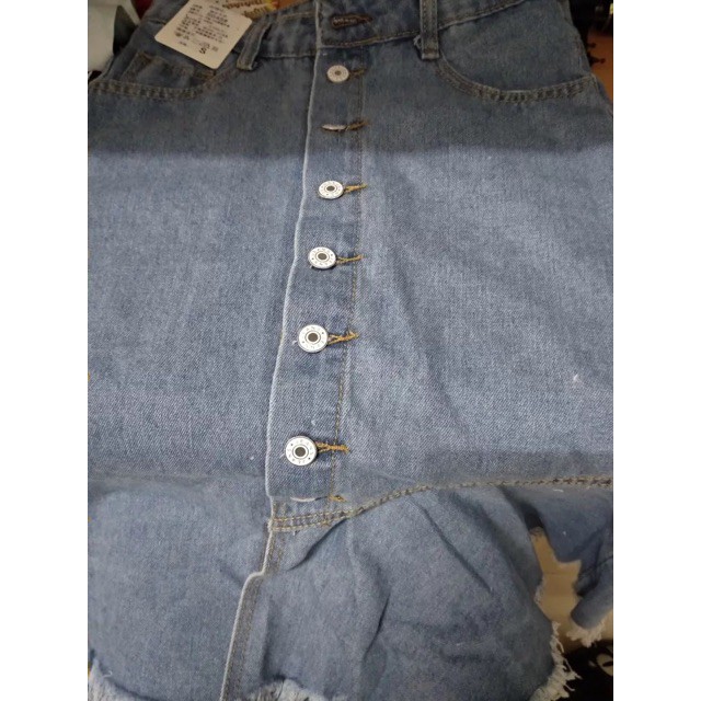 [ Sẵn XL ]_ Chân váy jeans nút phối xoè một bên_ có ảnh thật nhé | BigBuy360 - bigbuy360.vn