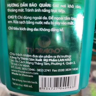Dầu gội Chanh Sả Bạc Hà Thorakao 400ml