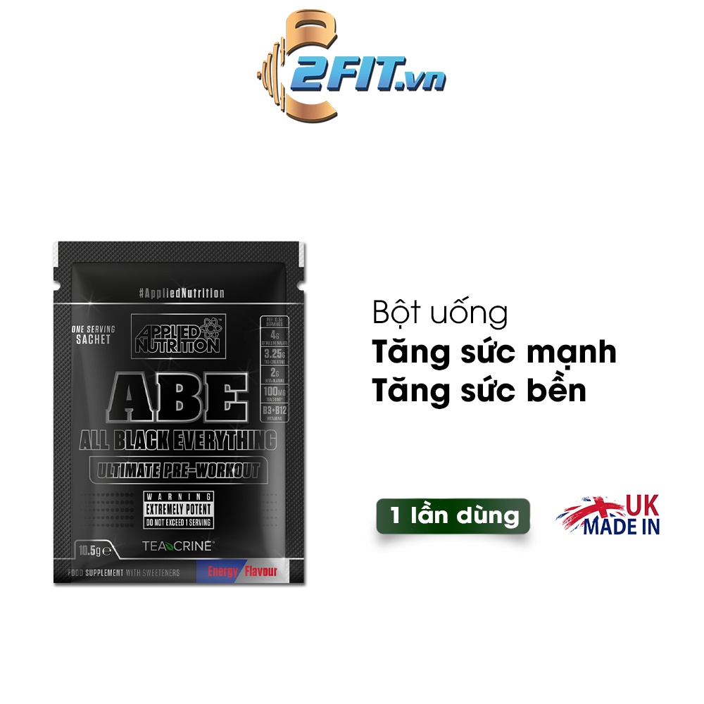 BỘT UỐNG TĂNG SỨC MẠNH APPLIED NUTRITION ABE PRE WORKOUT 1 LẦN DÙNG