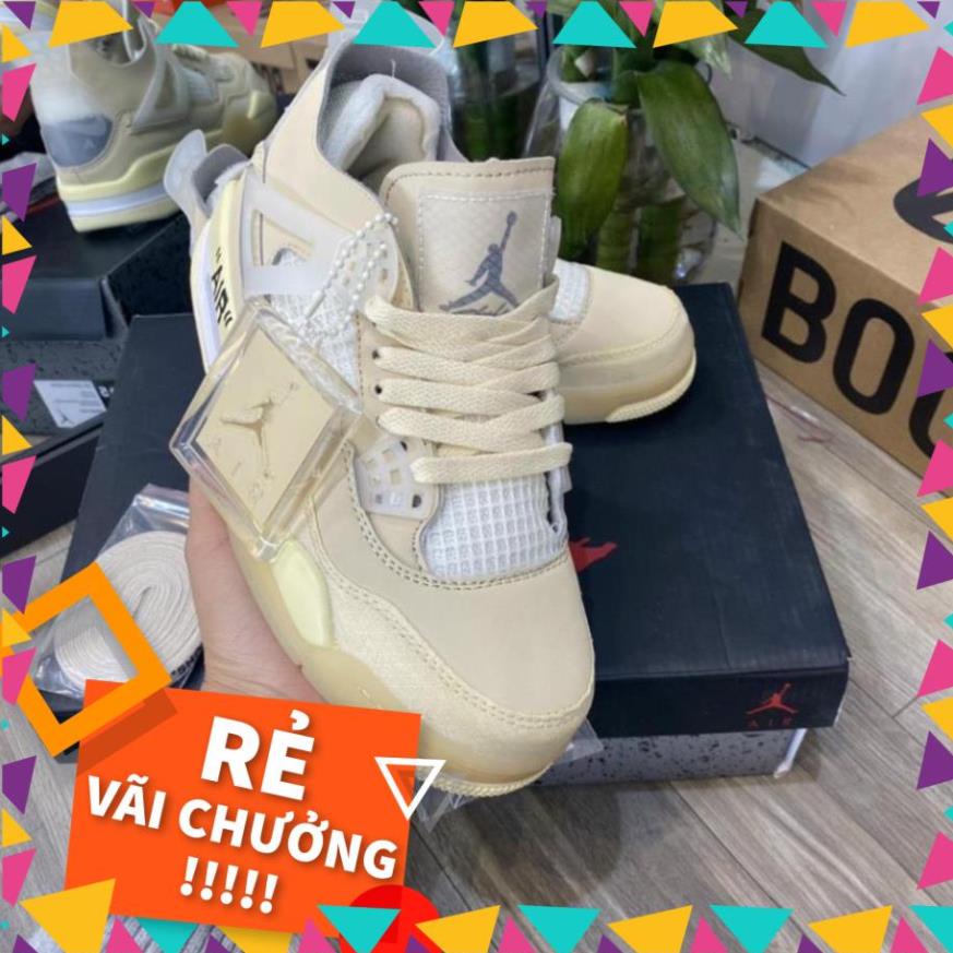 27Giày Sneaker Jordan 4 Off White Full Box Full Phụ Kiện Freeship