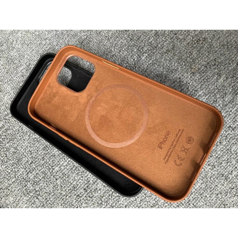 Ốp lưng da Leather case IPhone 12-IPhone 12, 12 Pro, 12 Pro Max hỗ trợ sạc không dây MagSafe da đẹp chuẩn từng xangtimet