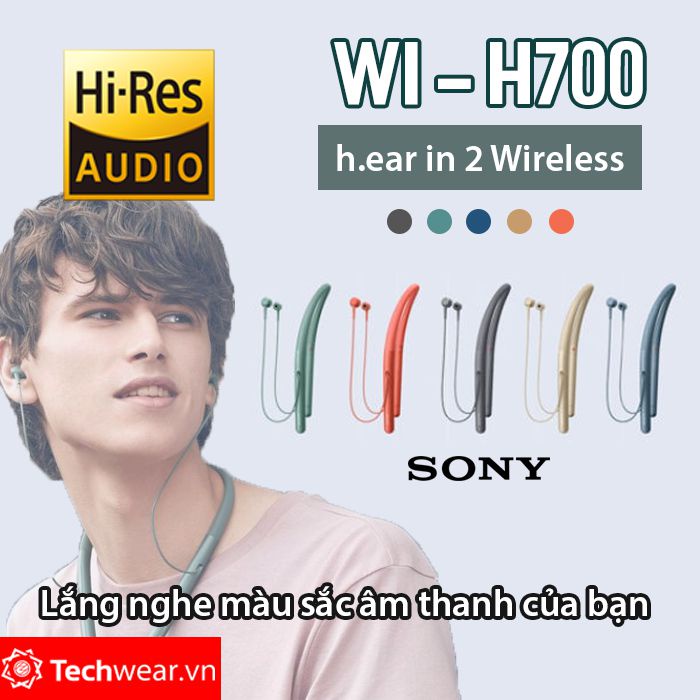 Tai Nghe Bluetooth Sony Mới, Tai Nghe Bluetooth Nhét Tai Sony WI-H700 Chống Ồn, Tai Nghe Wireless H.ear In 2 WI-H700 Cao