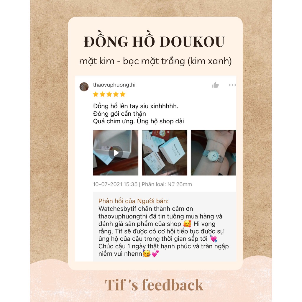 Đồng hồ nữ mặt tròn mặt nhỏ dây kim loại DOUKOU kim xanh đồng hồ nữ dễ thương Watchesbytif size 22mm đi học đi chơi | BigBuy360 - bigbuy360.vn