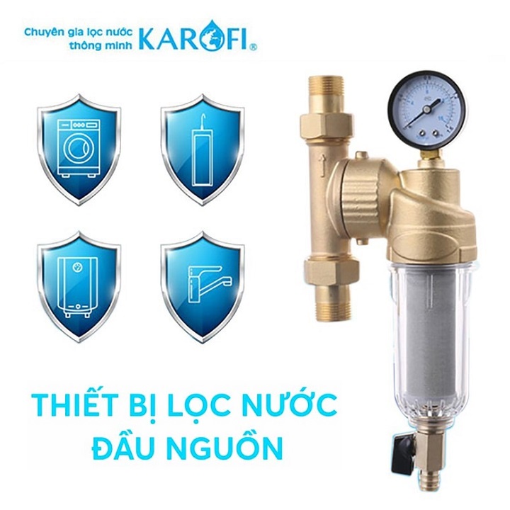 Bộ lọc nước đầu nguồn KAROFI K4A101 - Tuổi thọ đến 10 Năm - Bảo hành chính hãng KAROFI 02 Năm