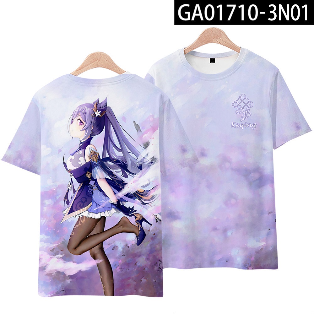 Áo Thun Tay Ngắn Dáng Rộng In Hình Anime Keli Hai Chiều Qingbaradi Luke