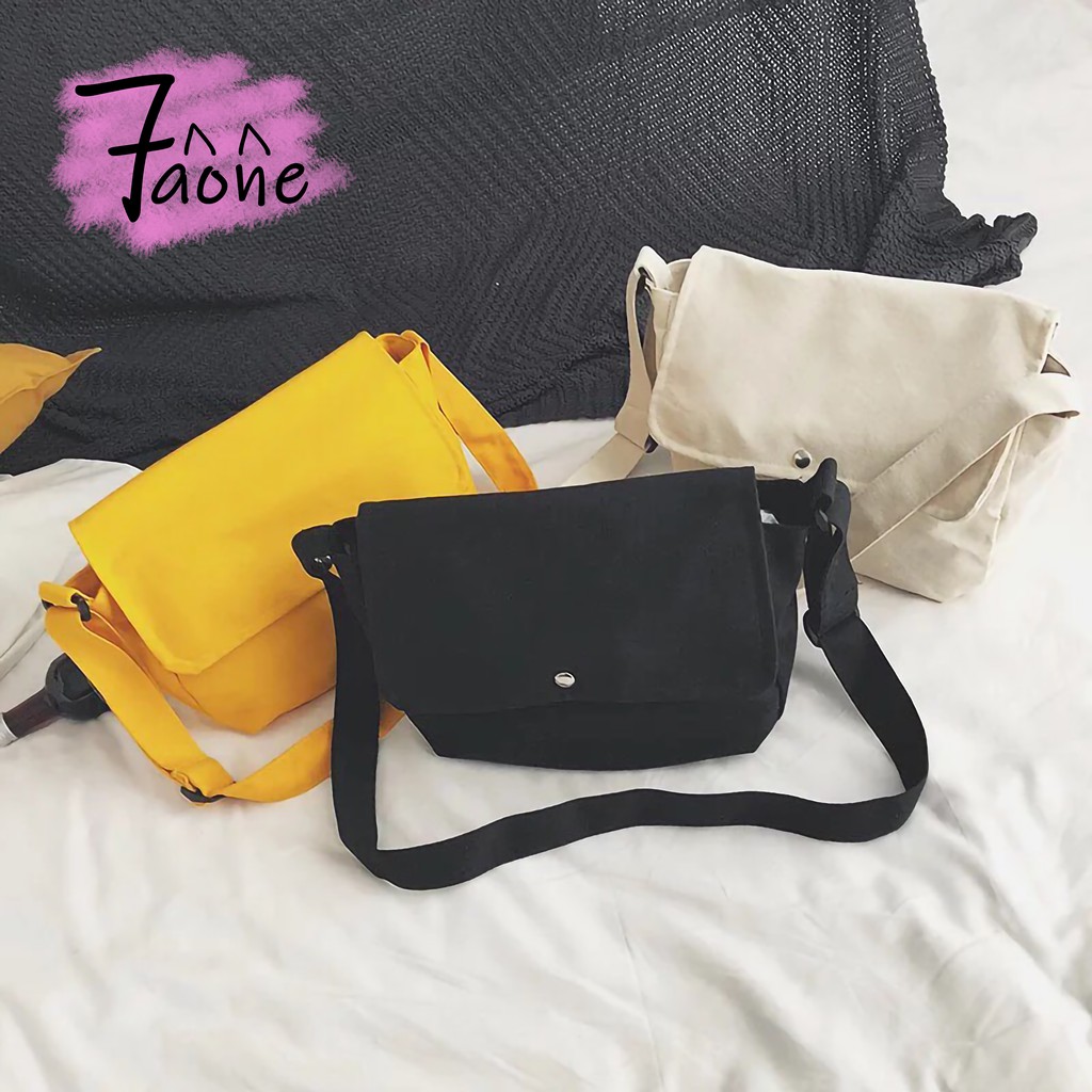 TÚI TOTE ĐEO CHÉO VINTAGE ĐỦ MÀU (CÓ TÚI CON + NÚT BÓP) VẢI CANVAS U | BigBuy360 - bigbuy360.vn