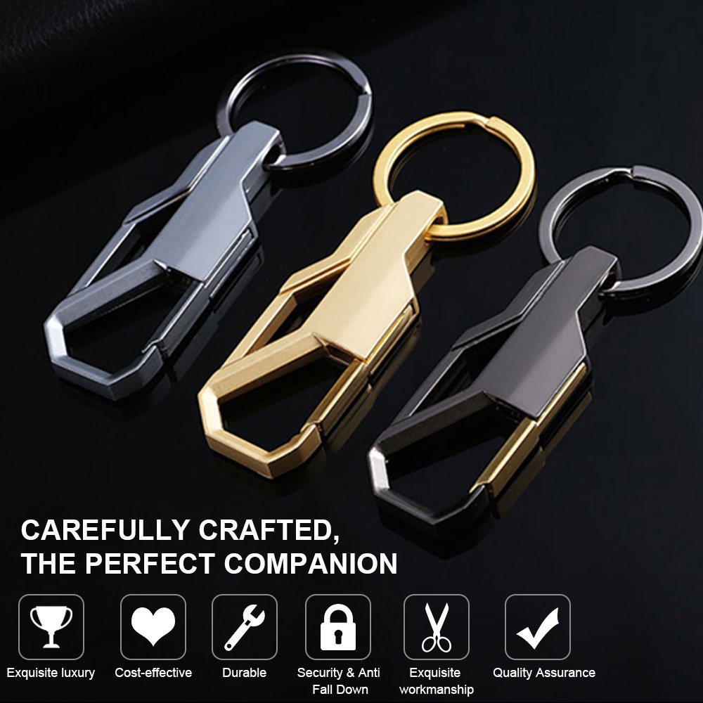 1 mảnh Móc Khóa Hợp Kim Hình Xe Hơi 3D Mới Móc khóa xe vòng thép Hợp kim mạ tĩnh điện mẫu bền đẹp phong cách chắc chắn.