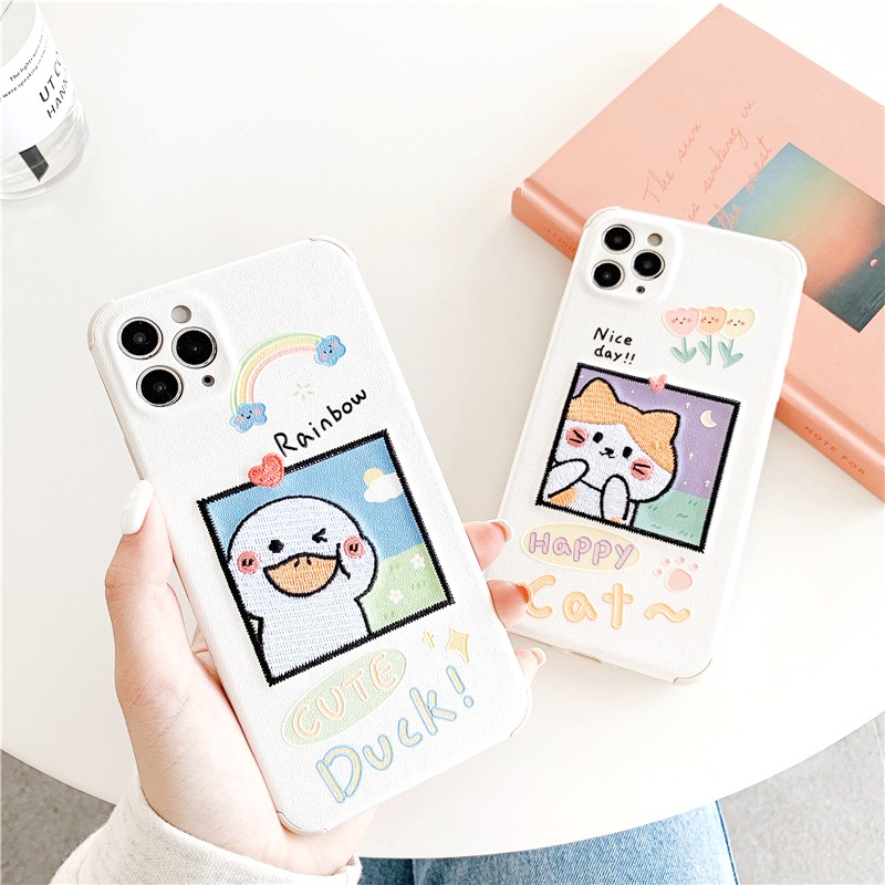 Ốp lưng iphone Pet Cute thêu viền chống va đập 5/5s/6/6plus/6s/6splus/7/7plus/8/8plus/x/xr/xs/11/12/pro/max/plus/promax | BigBuy360 - bigbuy360.vn